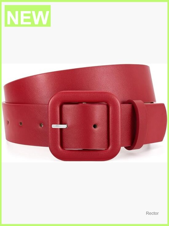 Faux Leather Square Buckle Belt - Adjustable, Lightweight, Eco-Friendly main image 7